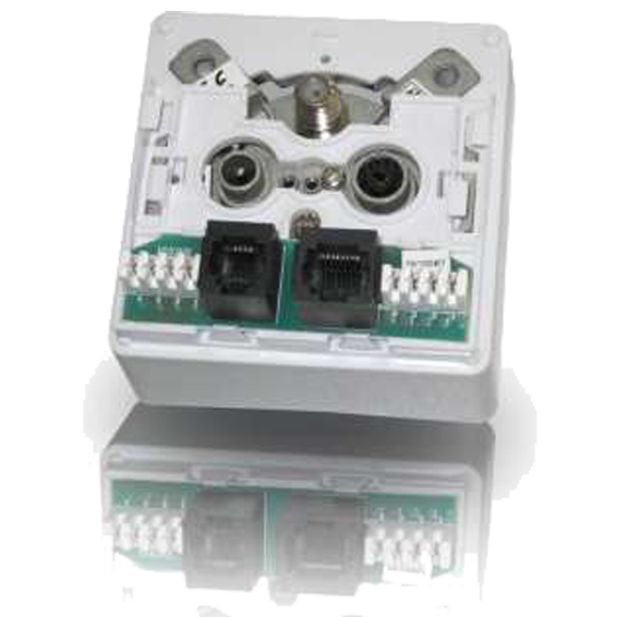 Transmedia Utičnica TV/SAT/FM/1xLAN (Ethernet)/1xTel. - FD 11 SET