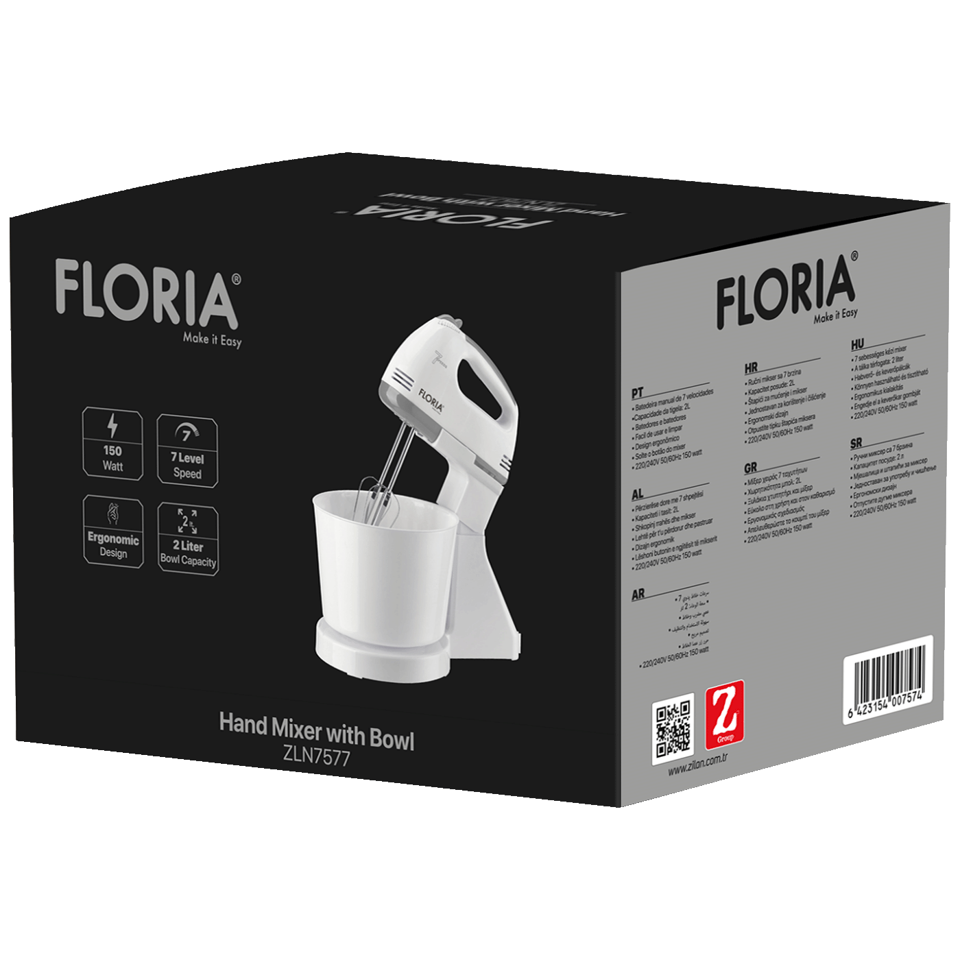 Floria Mikser sa posudom, 150 W - ZLN7577
