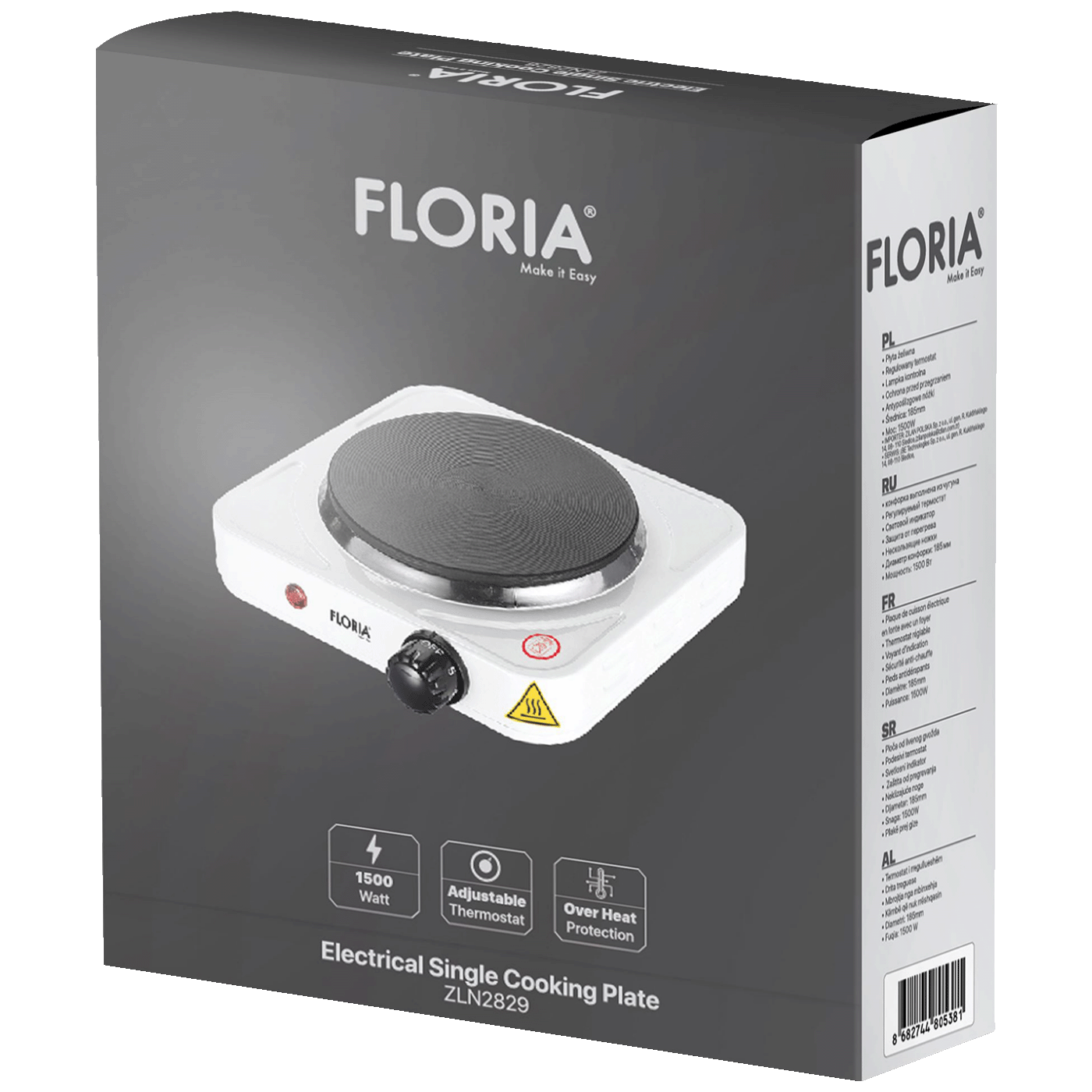 Floria Električno kuhalo, 1 ploča - 18.5 cm, 1500 W - ZLN2829