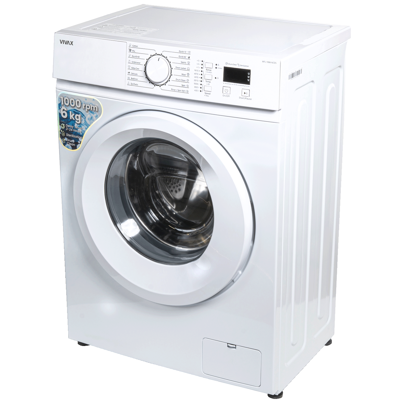 Vivax Mašina za veš, 1000 obrtaja, 6 kg veša, E - WFL-100616CDS