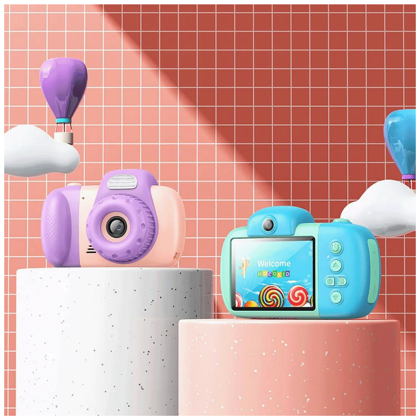 hoco. Dječija kamera, 2" IPS LCD, 32 MPx, FullHD, microSD - DV201 Blue