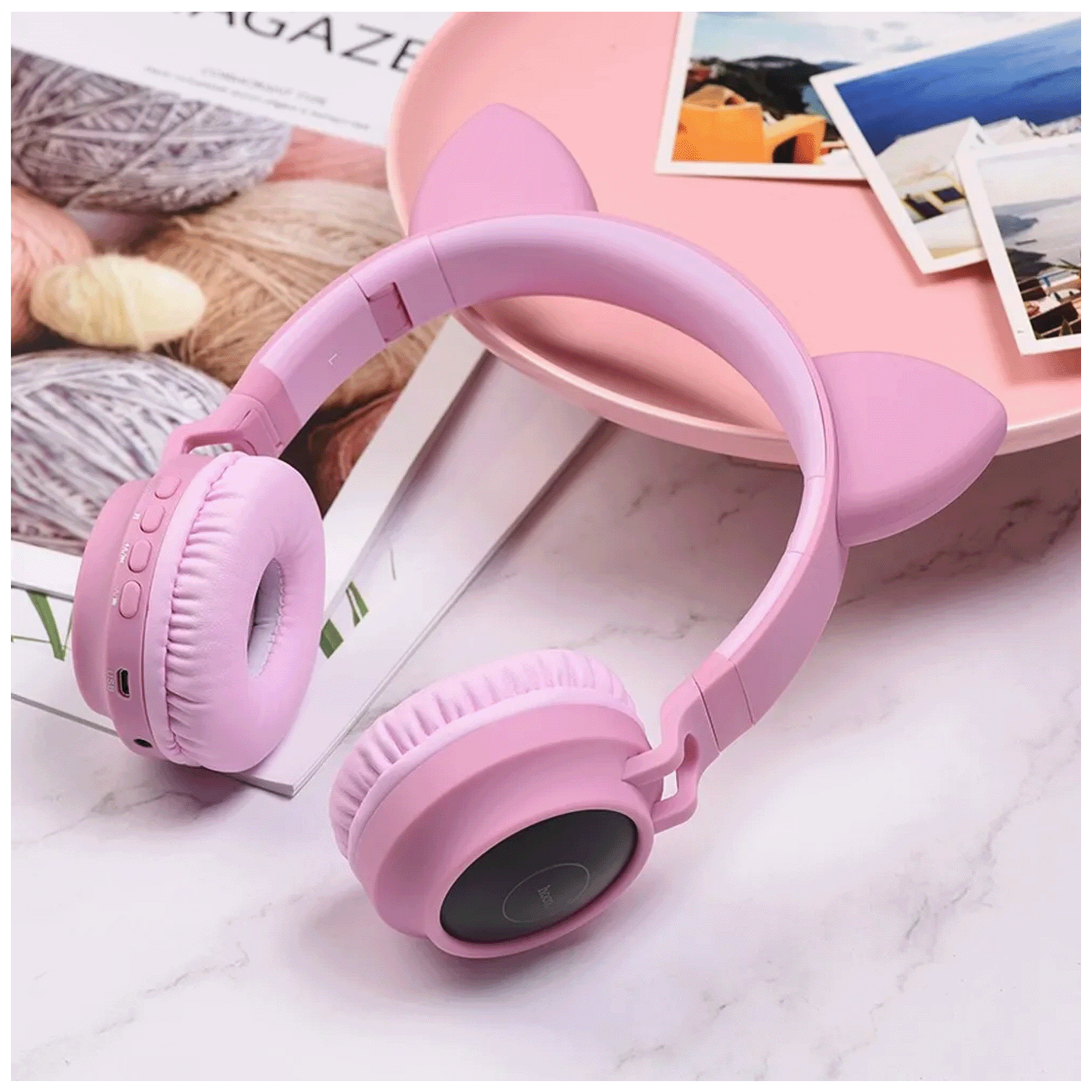 hoco. Slušalice bežične, Bluetooth - W27 Cat Ear Pink