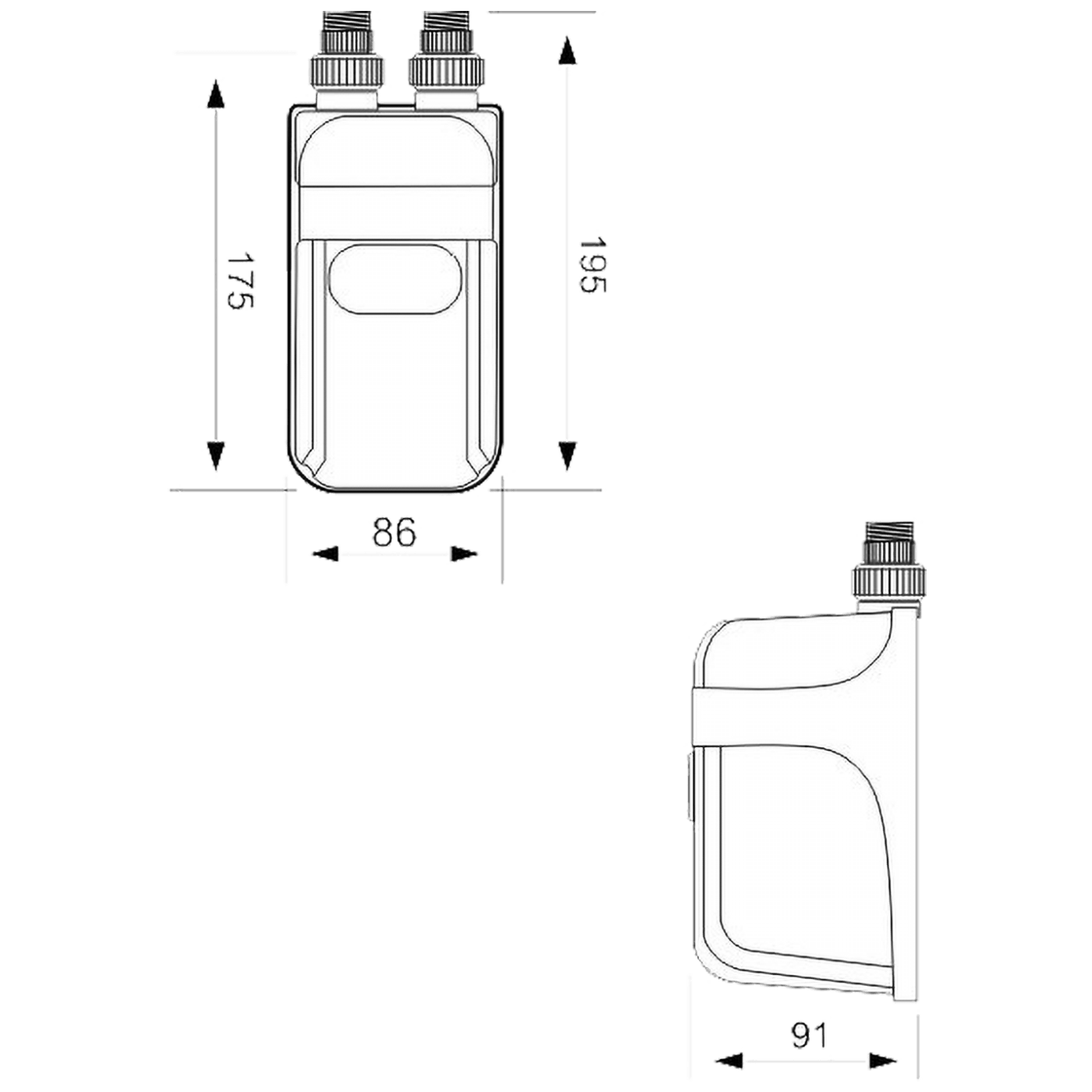 Dafi Protočni bojler, 5.5 kW, podpultni - POZ03579