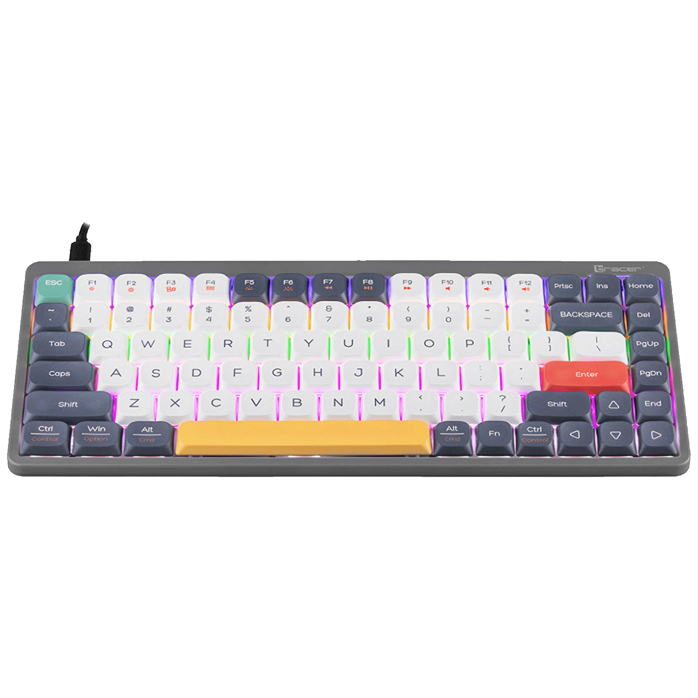 Tracer Tastatura sa osvjetljenjem, USB/BT/WiFi, gaming, mehanička - FINA 84 Grey
