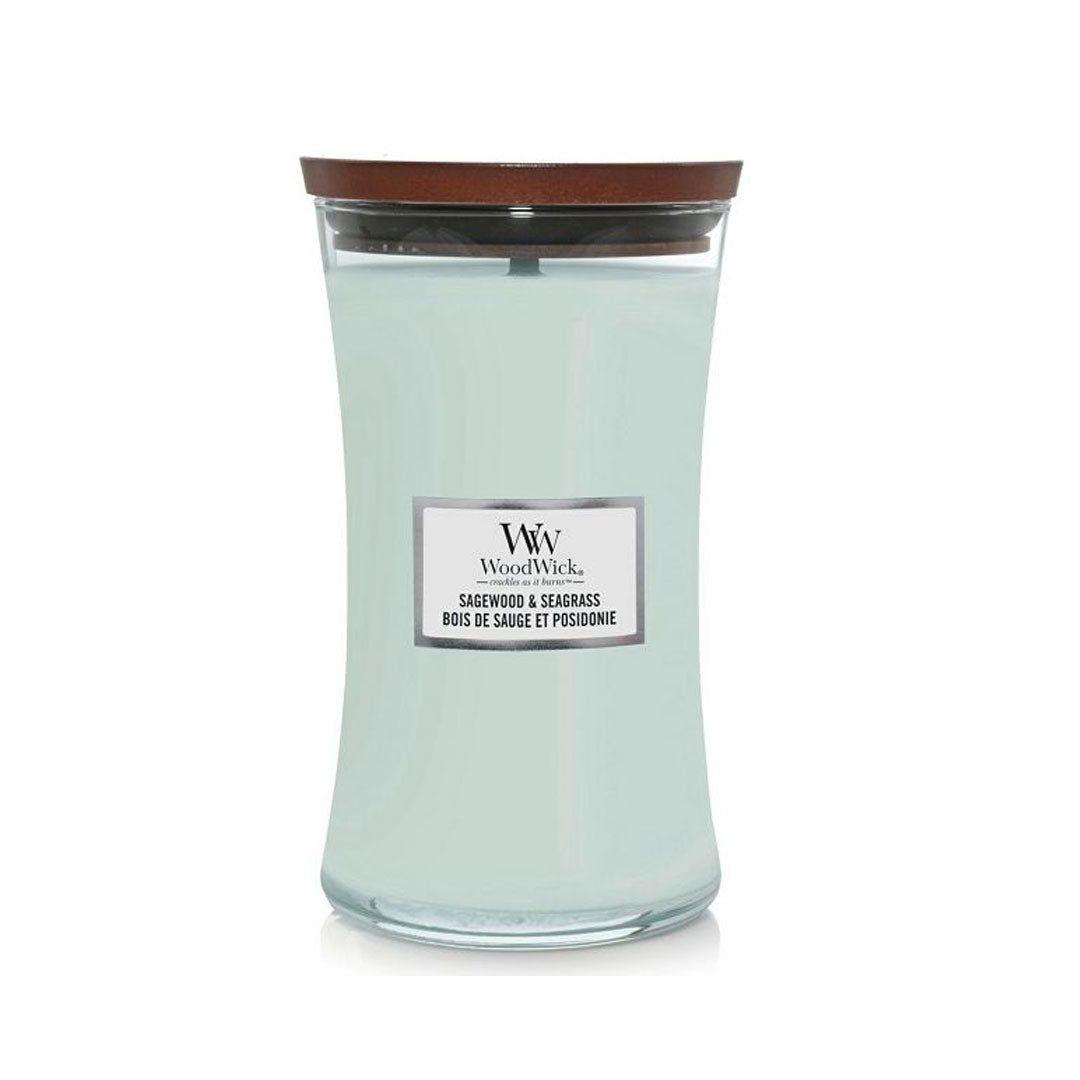 Mirisna svijeća L, Sagewood & Seagrass 1728619E, WoodWick