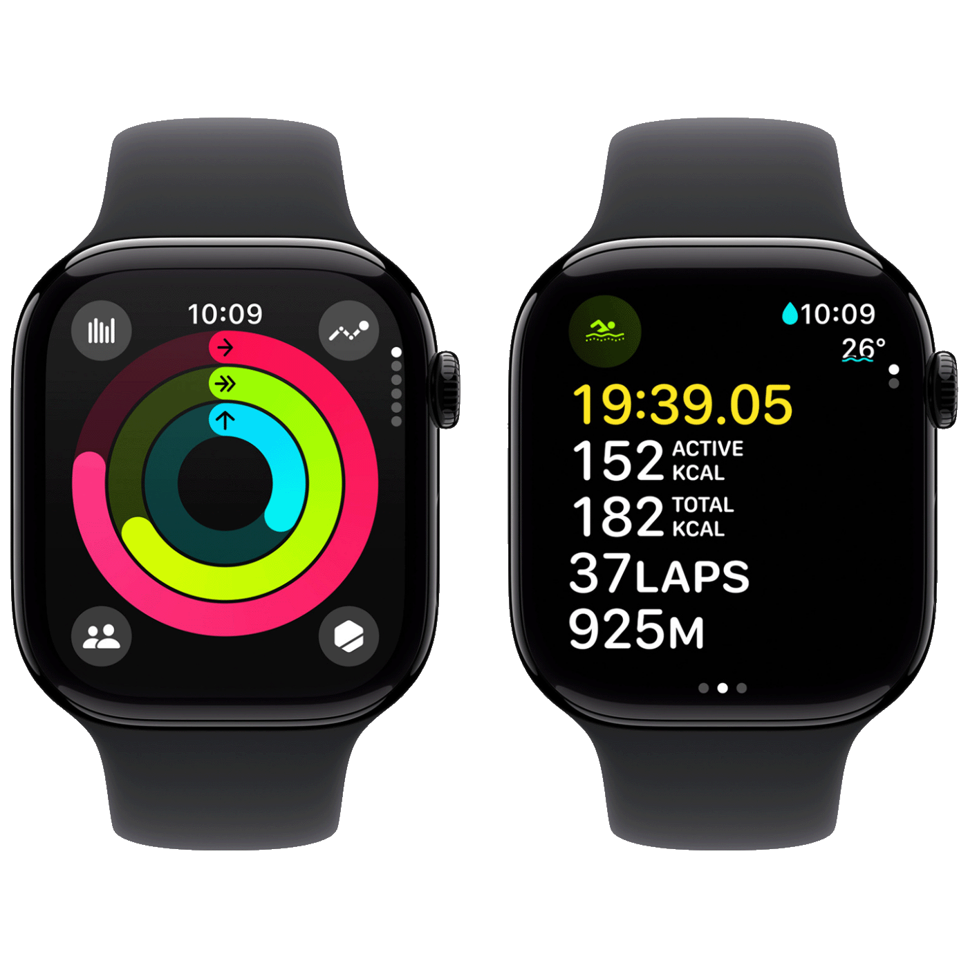 Apple Pametni sat, 1.96" LTPO3 OLED zaslon, vodootporan BT, WiFi - Watch Series 10 GPS 46mm Jet Black