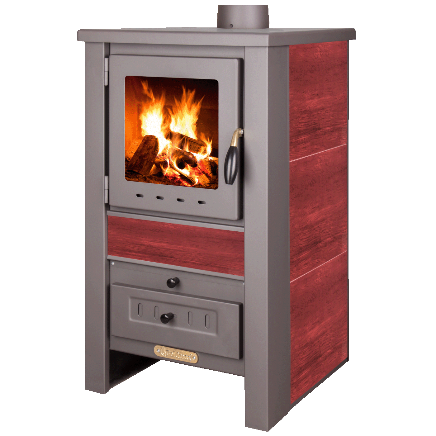 pro-termo Peć na čvrsto gorivo, 7.5kW - NOVA G Pro, Crvena
