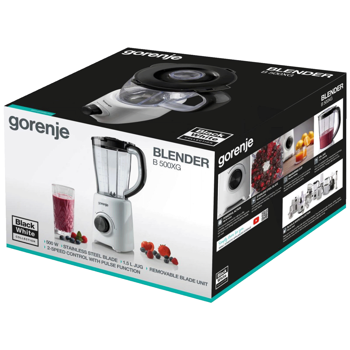 Gorenje Blender 500 W, zapremina 1.5 lit. - B500XG