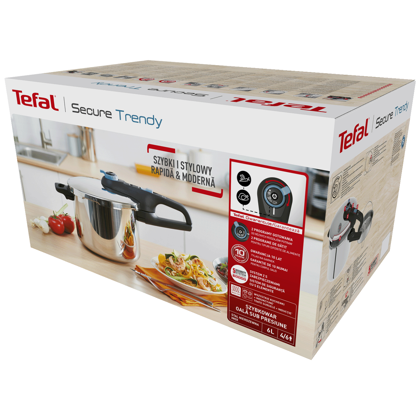 Tefal Ekspres lonac, zapremina 6 lit., 5 sigurnosnih sistema - P2580701