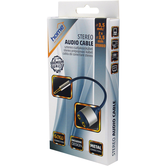 home Jack 3.5mm muški na Jack 3,5mm ženski x 2, dužina 15cm - AC 16M