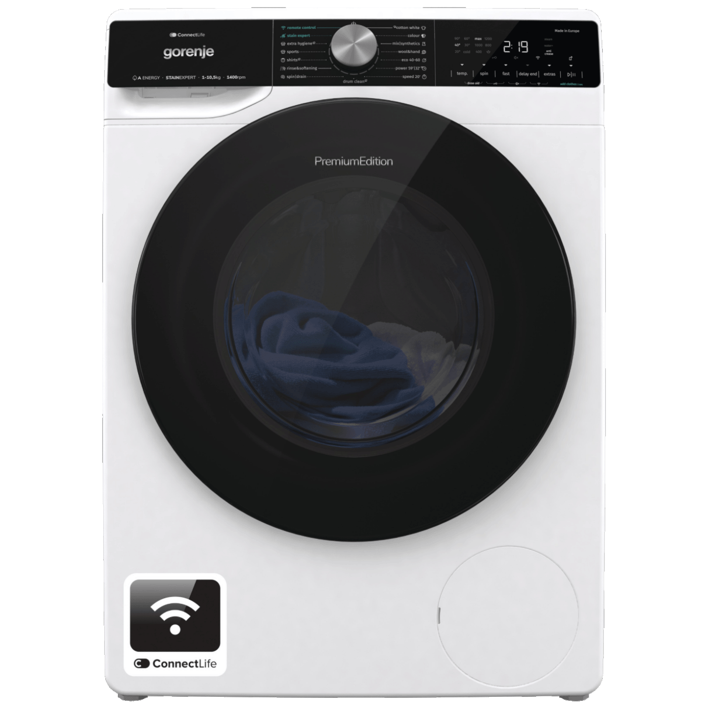 Gorenje Mašina za veš, 1400 obrtaja, 10.5 kg veša, WiFi, A - WNS1X4ARTWIFI