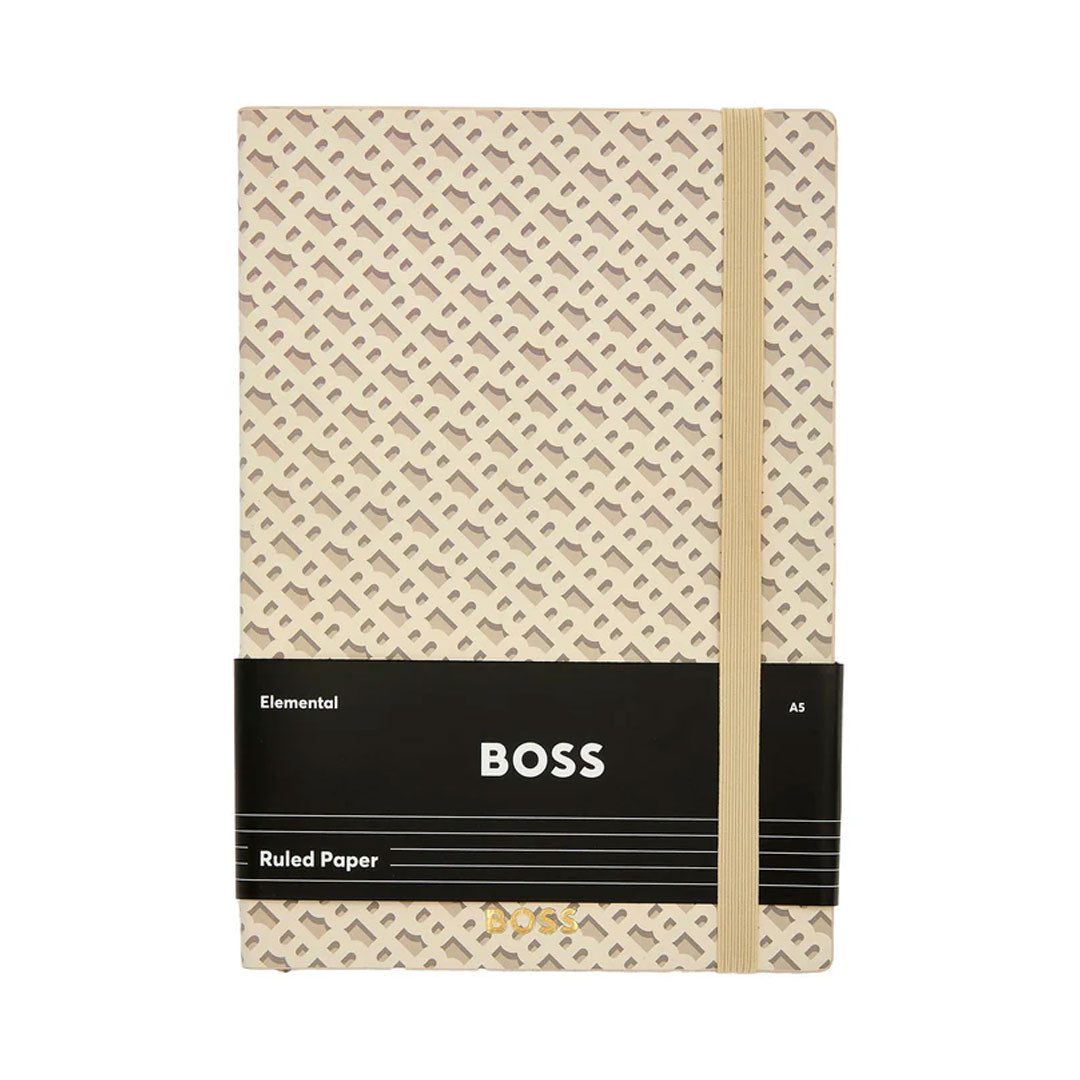 Notes A5 sa monogramom HNH412GL, bež, Hugo Boss