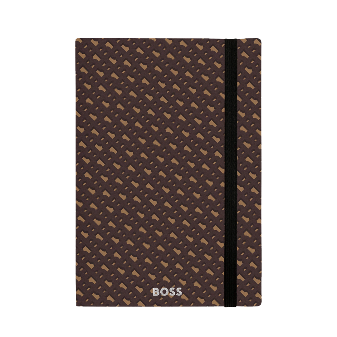 Notes A5 sa monogramom, HNH412XL, braon, Hugo Boss