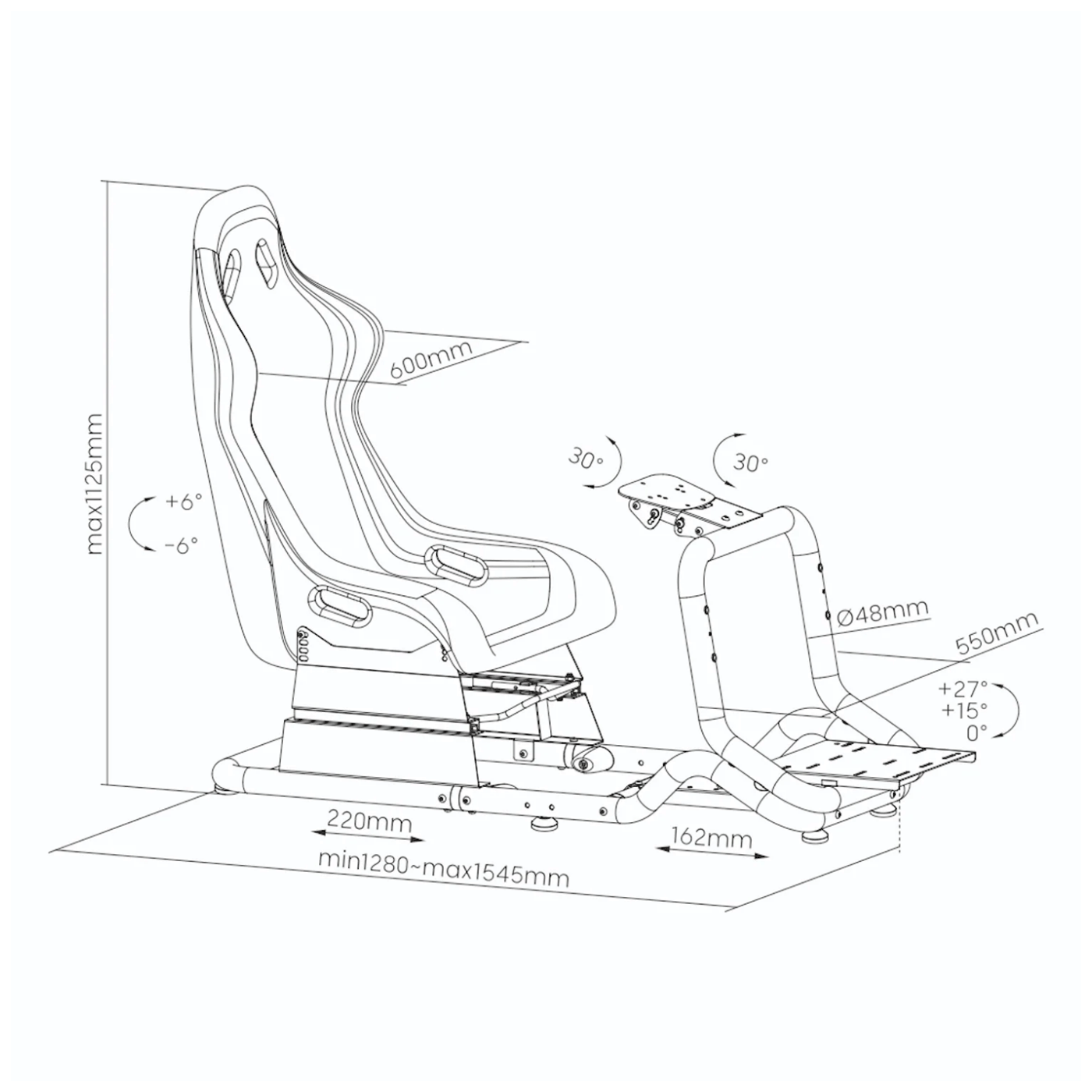 NanoRS Gaming stolica, racing simulator kokpit, 3u1 - RS702