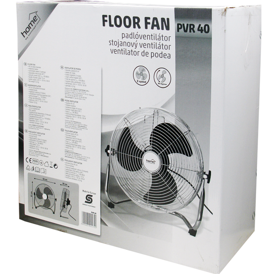 home Ventilator podni, promjer 40cm, 90W, Inox - PVR 40