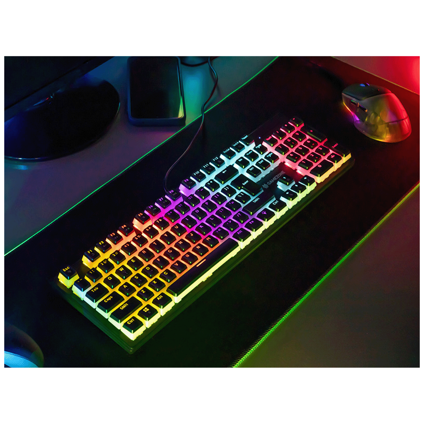 Tracer Tastatura sa osvjetljenjem, gaming, mehanička, USB - GAMEZONE UNIQUE (PUDDING) USB