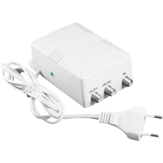 ZODIAC Pojačalo antensko, 1 ulaz 2 izlaza, 20/27dB - ZDA-0612