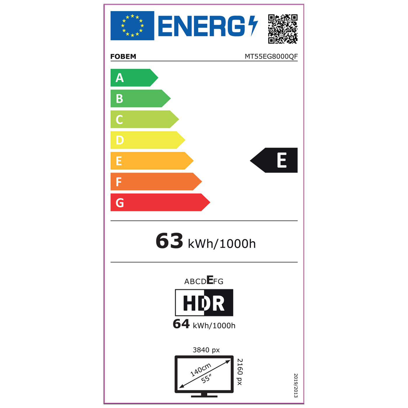 Fobem Televizor Smart QLED 4K UltraHD 55", Google TV