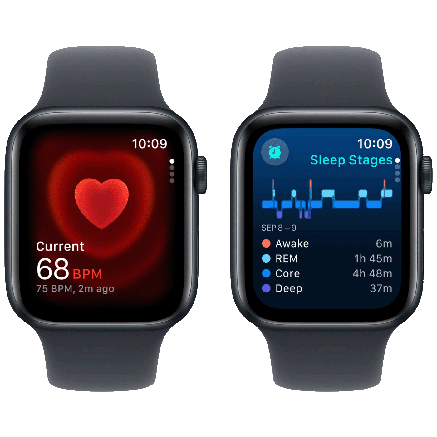 Apple Pametni sat, 1.57" LTPO OLED zaslon, vodootporan, BT, WiFi - Watch SE 2024 GPS 40mm Midnight