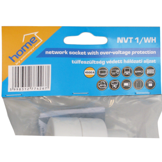 home Utičnica sa prenaponskom zaštitom - NVT 1/WH