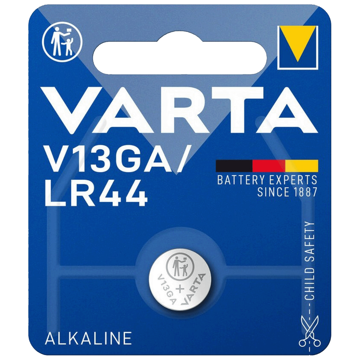 Varta Baterija alkalna LR44, 1,5 V dugmasta, blister 1 kom - LR44 V13GA AG13