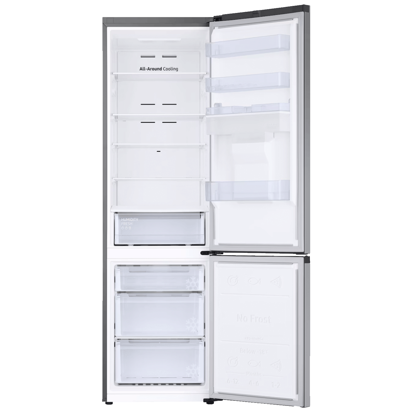 Samsung Frižider/zamrzivač, zapremina 386 l, NoFrost, SpaceMax, E - RB38C650ESA/EK