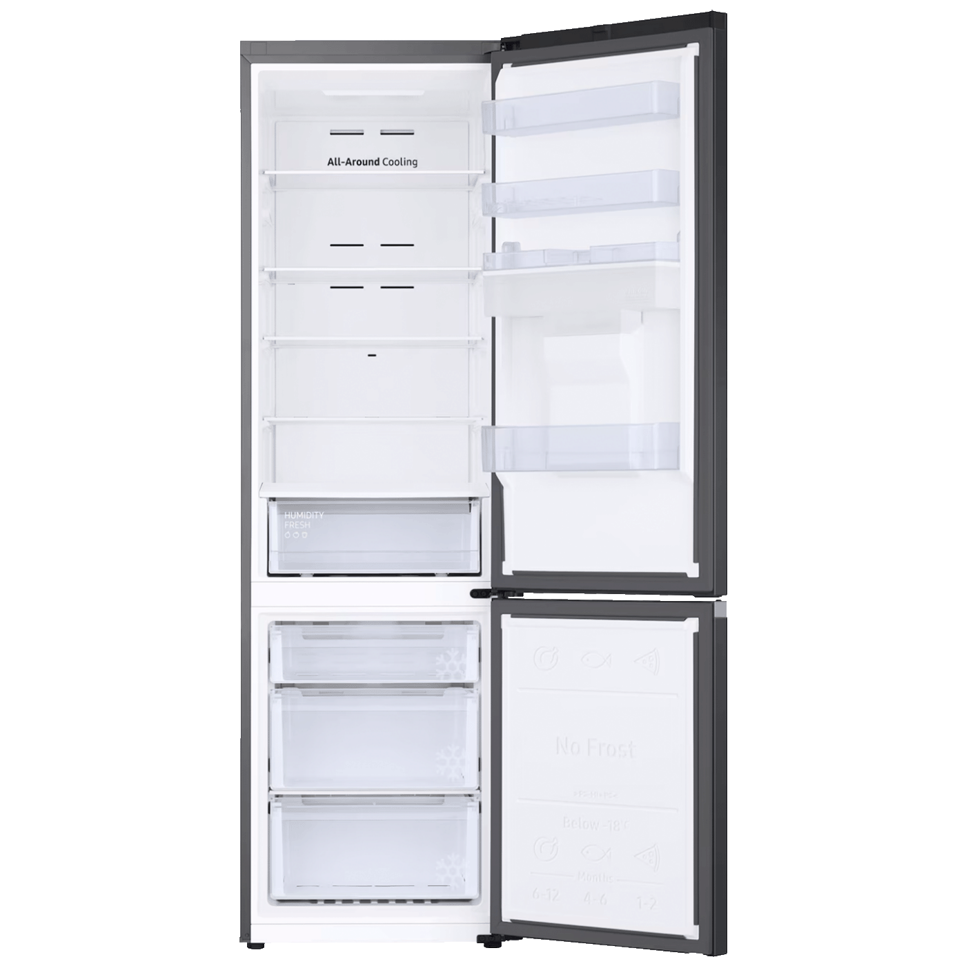Samsung Frižider/zamrzivač, zapremina 386 l, NoFrost, SpaceMax, E - RB38C650EB1/EK