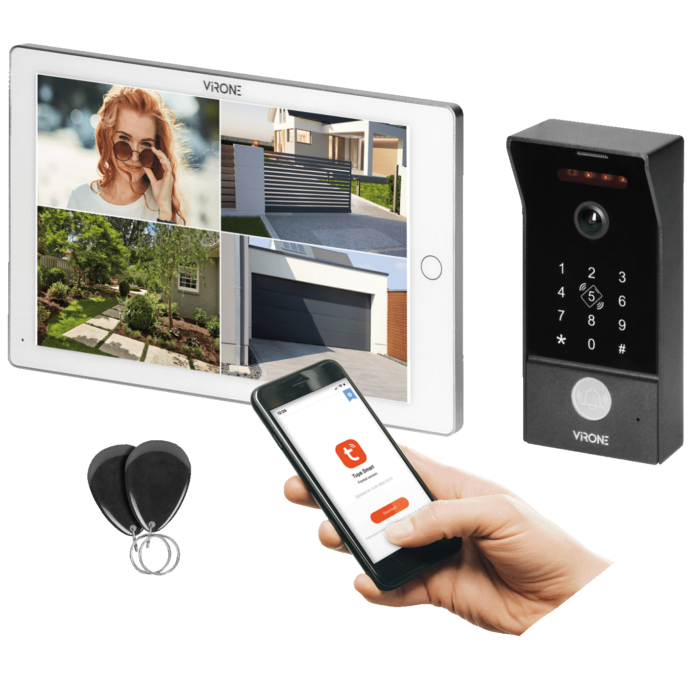 Virone Video interfon 10", WiFi, RFID, Mailo - VDP-70/W