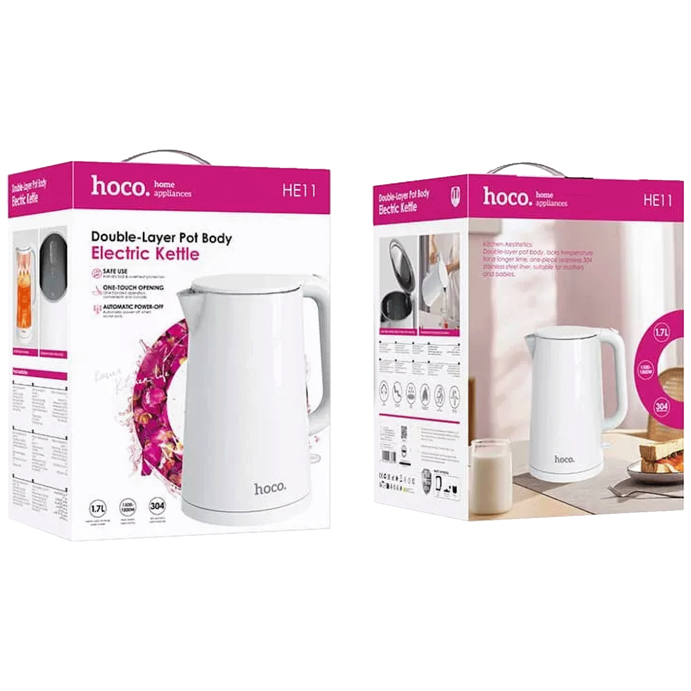hoco. Kuhalo za vodu, zapremina 1.7 l, 1800 W - HE11