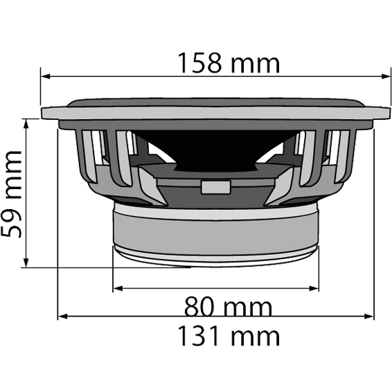 SAL Auto zvučnici, set, 165mm, 2x100W, 4 Ohm - CX 604