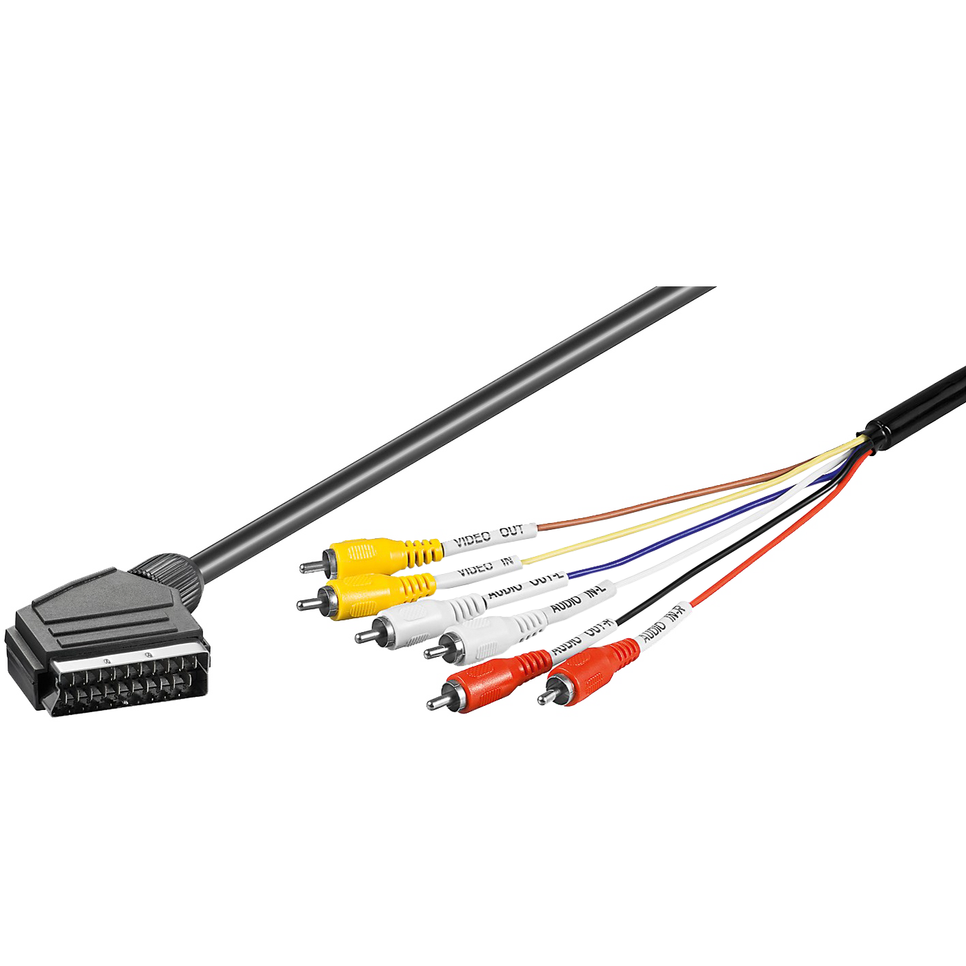 ZED electronic Scart - RCA (činč) kabl, 6 x RCA, dužina 2.0 met - VCS2C/2