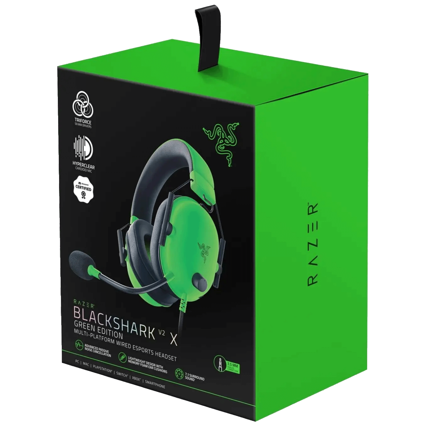 Razer Slušalice sa mikrofonom, gaming, 7.1, 3.5 mm - BlackShark V2 X, Green