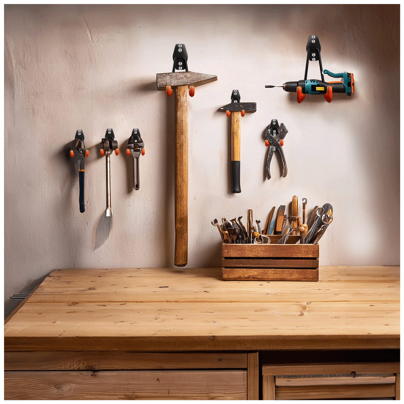 Maclean Garažni zidni nosač za gume, alat, zidna vješalica - MC-443