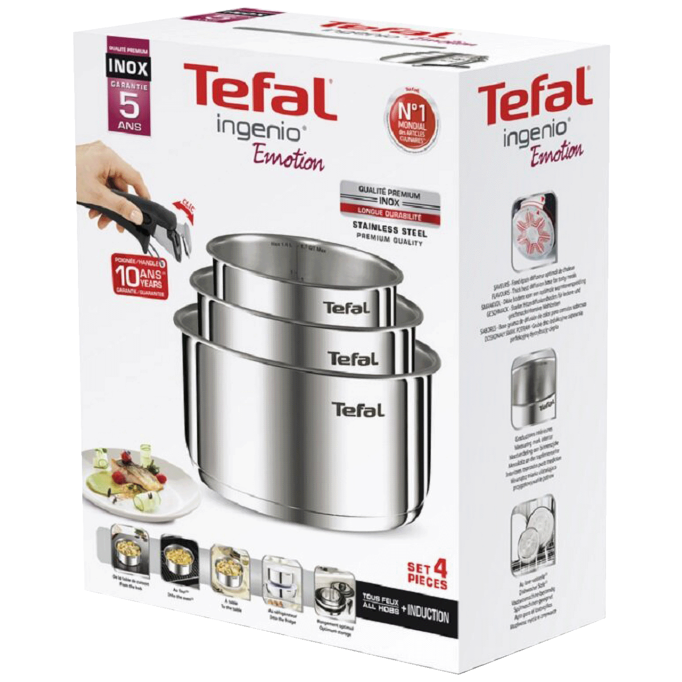 Tefal Posuđe, set, 4/1, Ingenio Emotion - L8964S44