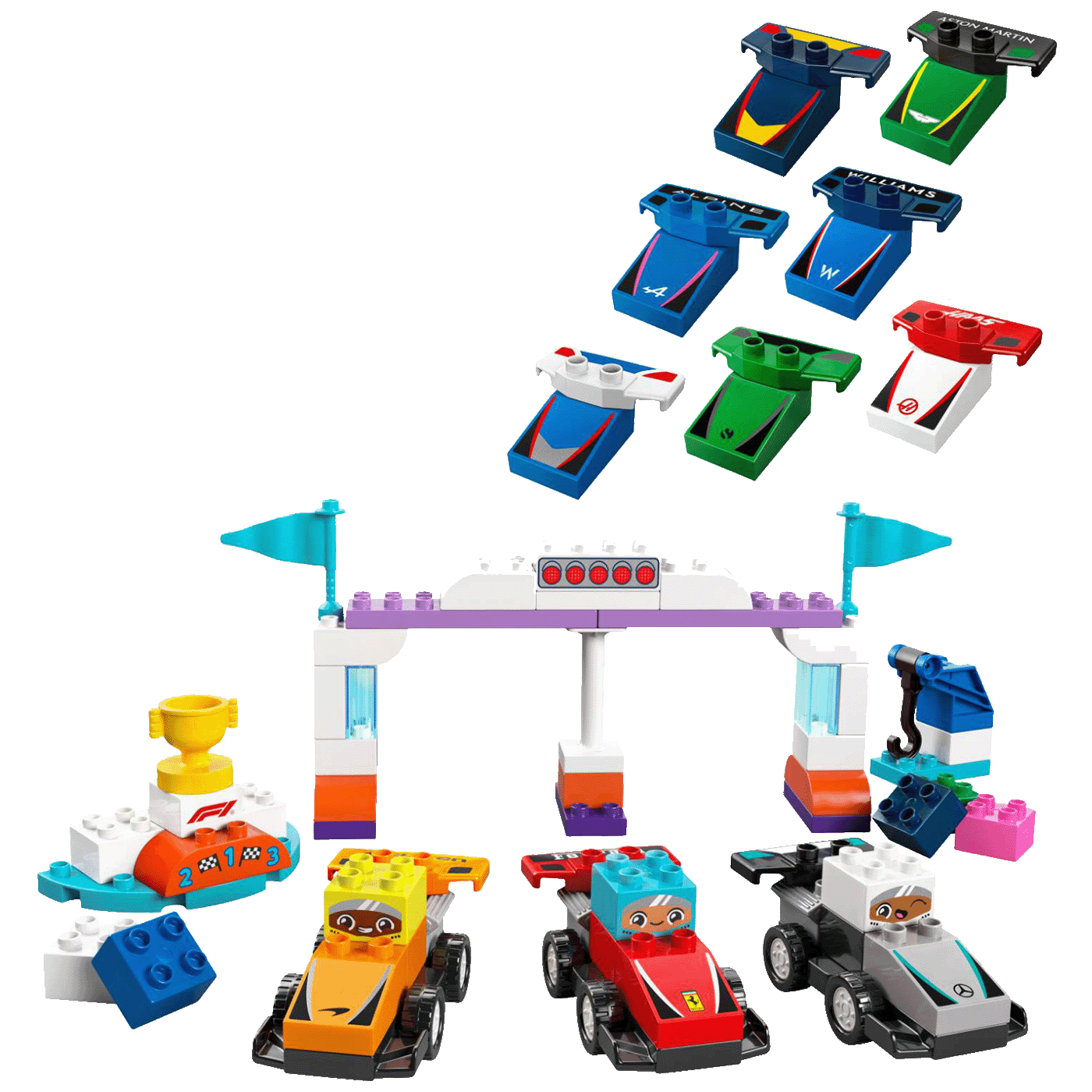 Lego Trkaći automobili i vozači timova za F1, LEGO Duplo - F1 automobili i vozači