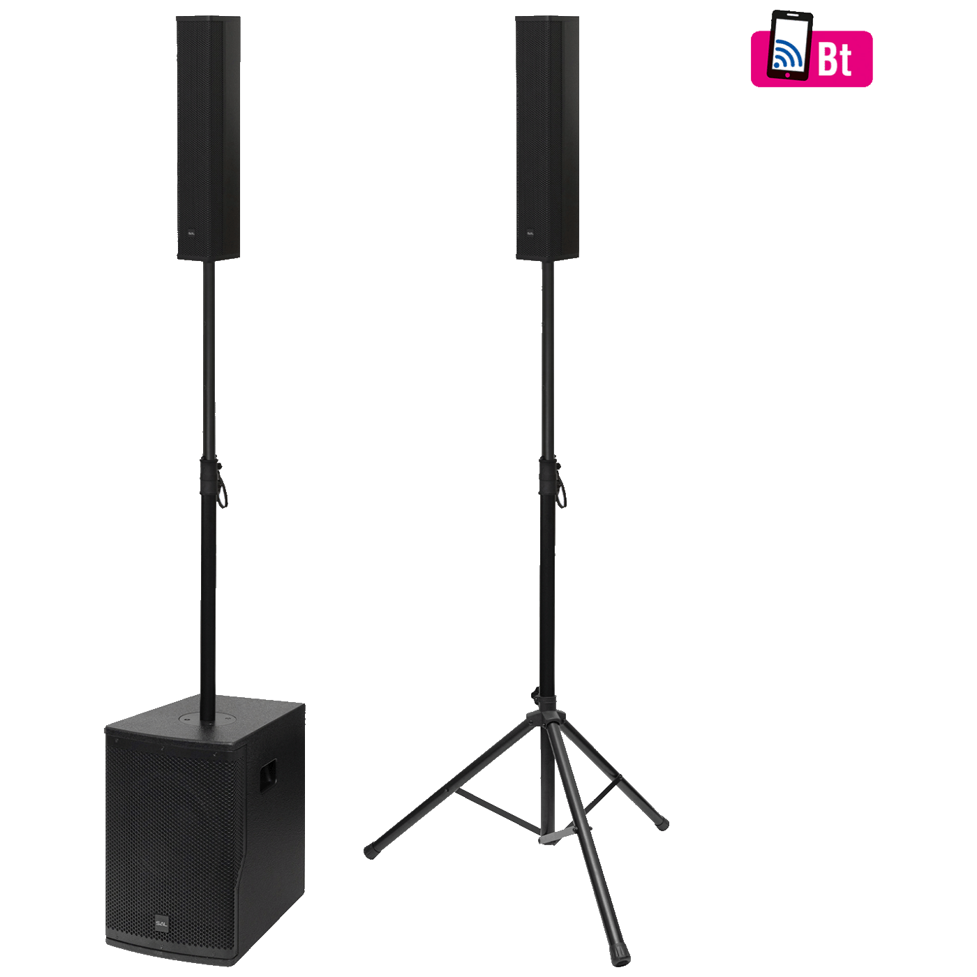 SAL Zvučna kutija, aktivna, bass/satelit, 800W, Bluetooth - PAS12W243S