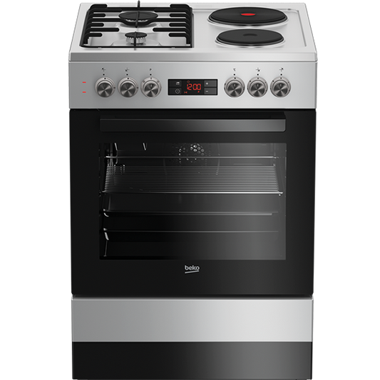 Beko Štednjak kombinirani, 2 el.ringle, 2 x plin, A - FSE 64320 DS