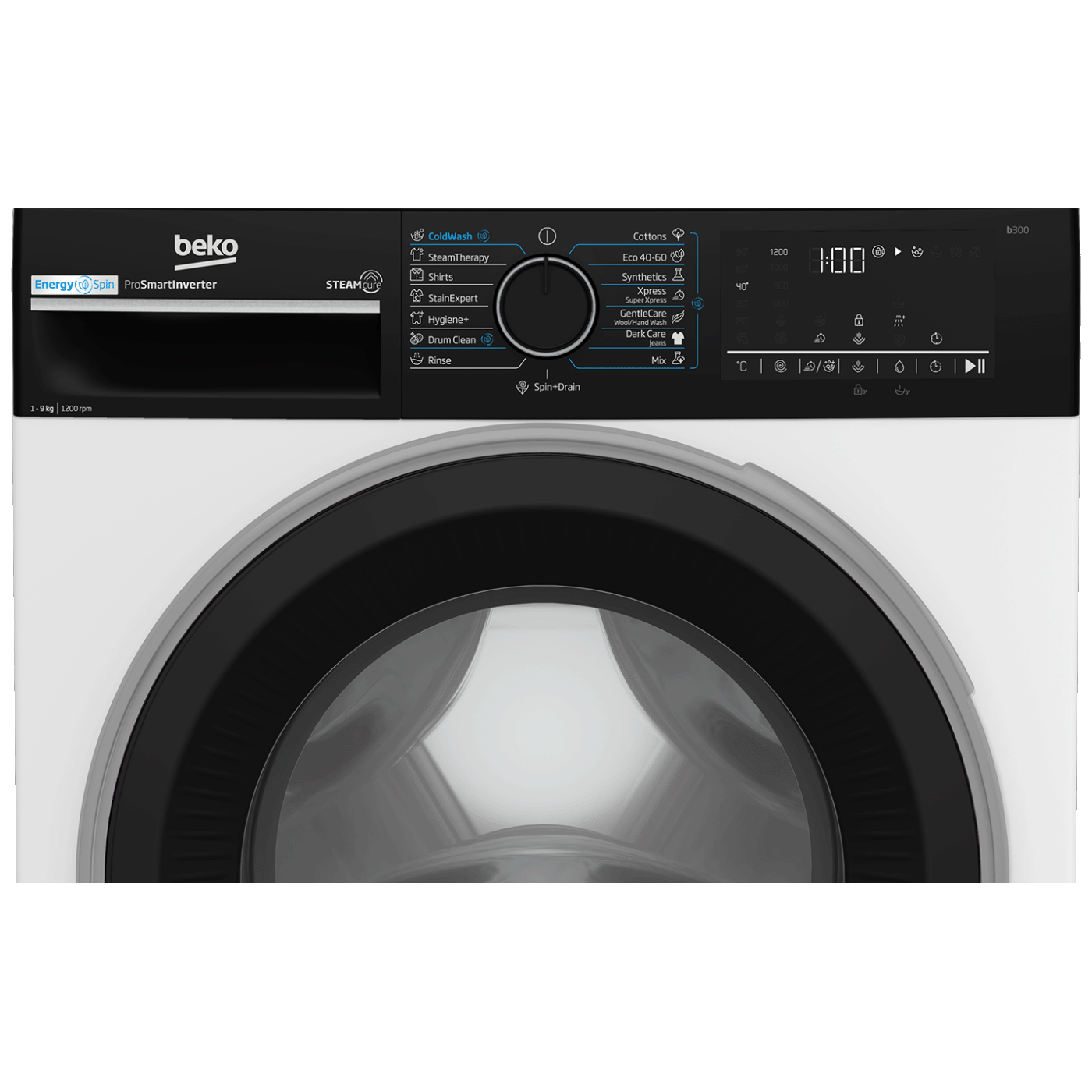 Beko Mašina za veš, 1200 obrtaja, 9 kg veša, A - B3WFU49215WPBB ES