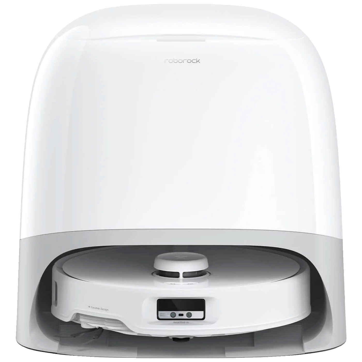 Roborock Robot usisavač sa stanicom za pražnjenje, 6400 mAh, WiFi - Qrevo Curv White