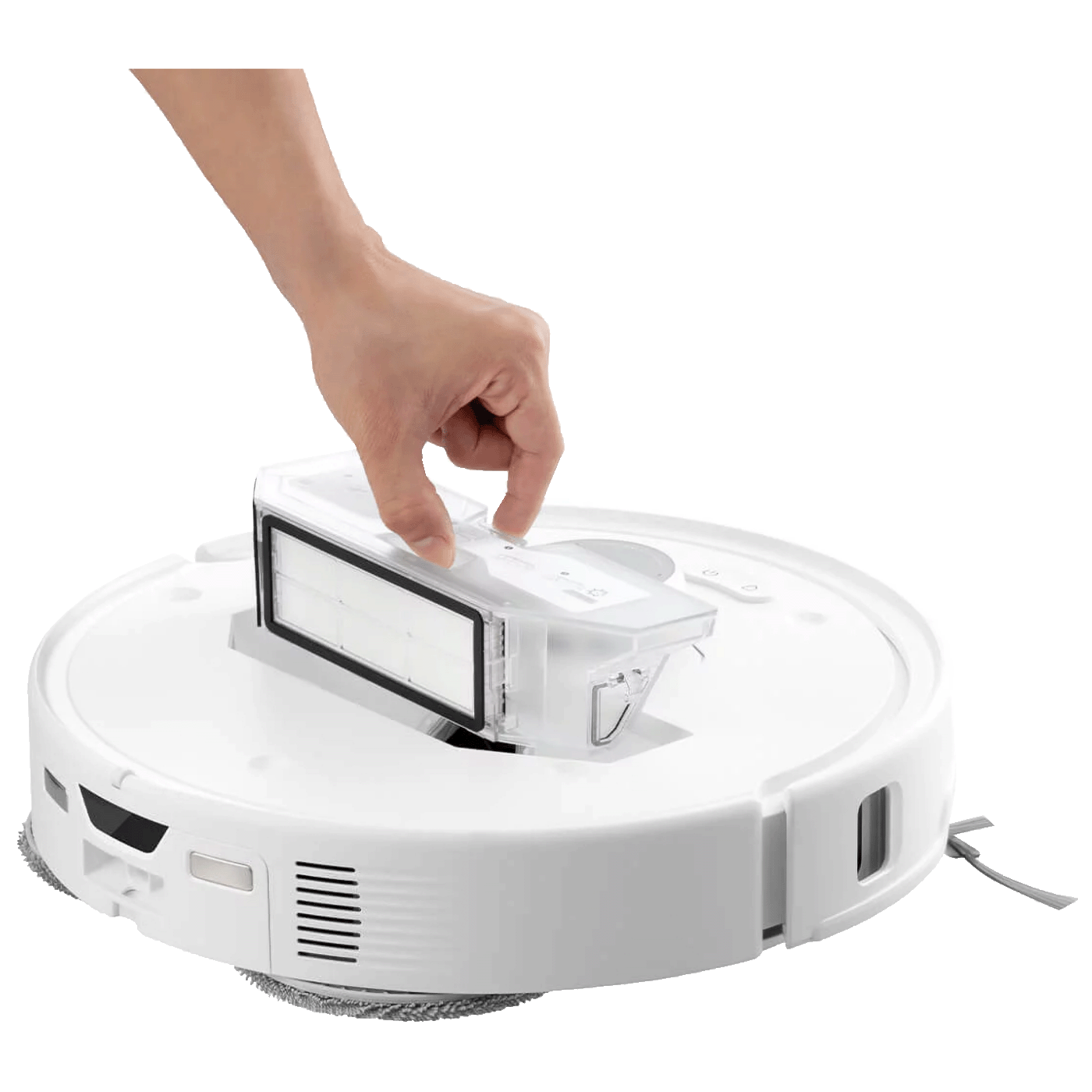 Roborock Robot usisavač sa stanicom za pražnjenje, 6400 mAh, WiFi - Qrevo Curv White