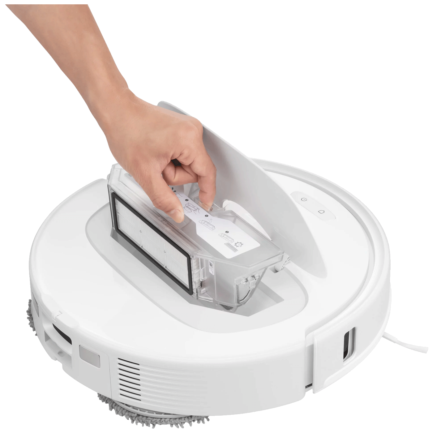 Roborock Robot usisavač sa stanicom za pražnjenje, 5200 mAh, WiFi - Qrevo S White