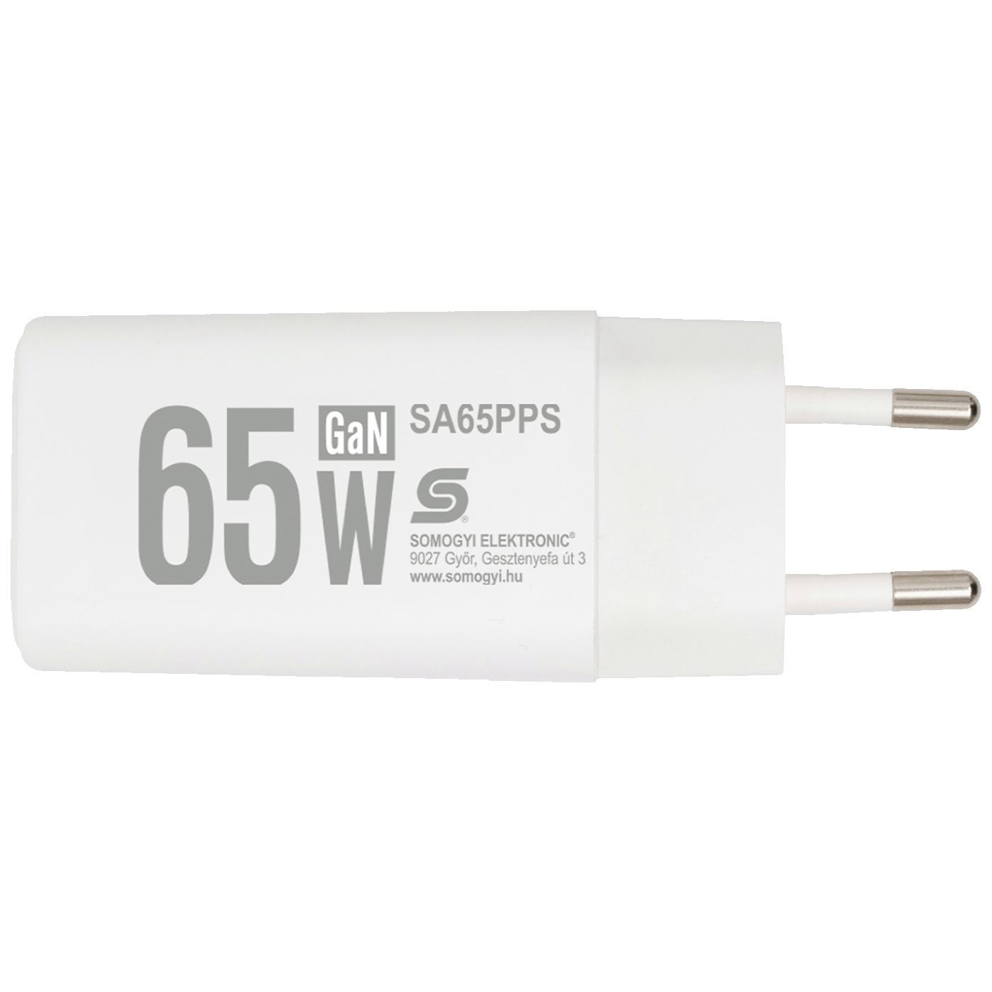 home Punjač kučni, brzi, 1 x USB-A, 1 x UCB-C, 65W, GaN - SA65PPS