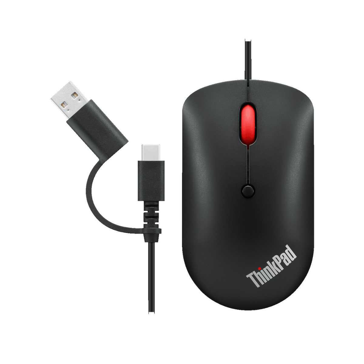 Lenovo Miš optički, 2400 dpi, USB-C/USB-A - ThinkPad USB-C Wired Compact Mouse