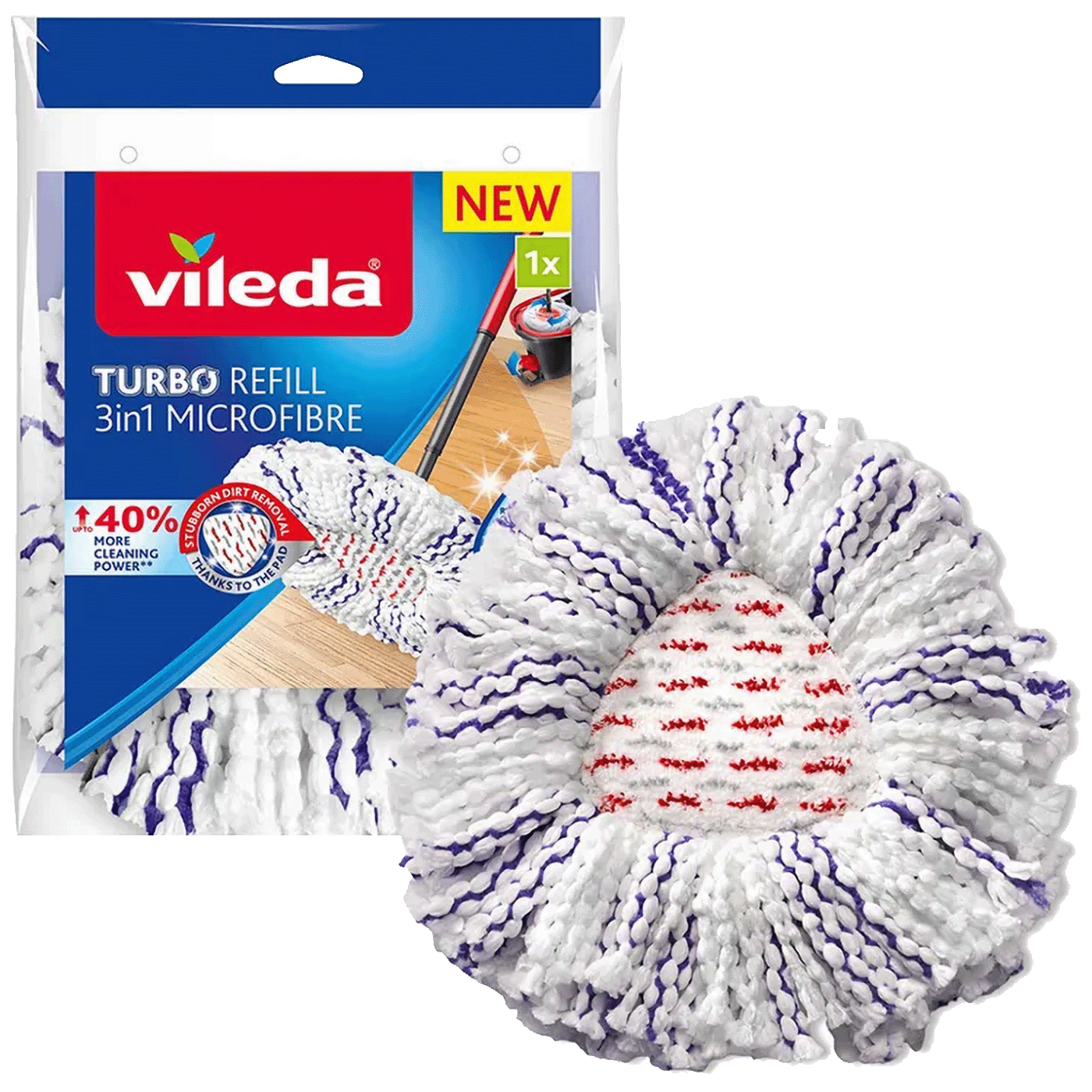 Vileda Zamjenska krpa za čišćenje poda, mikrofiber - Spin Mop Refill 3in1 Microfiber