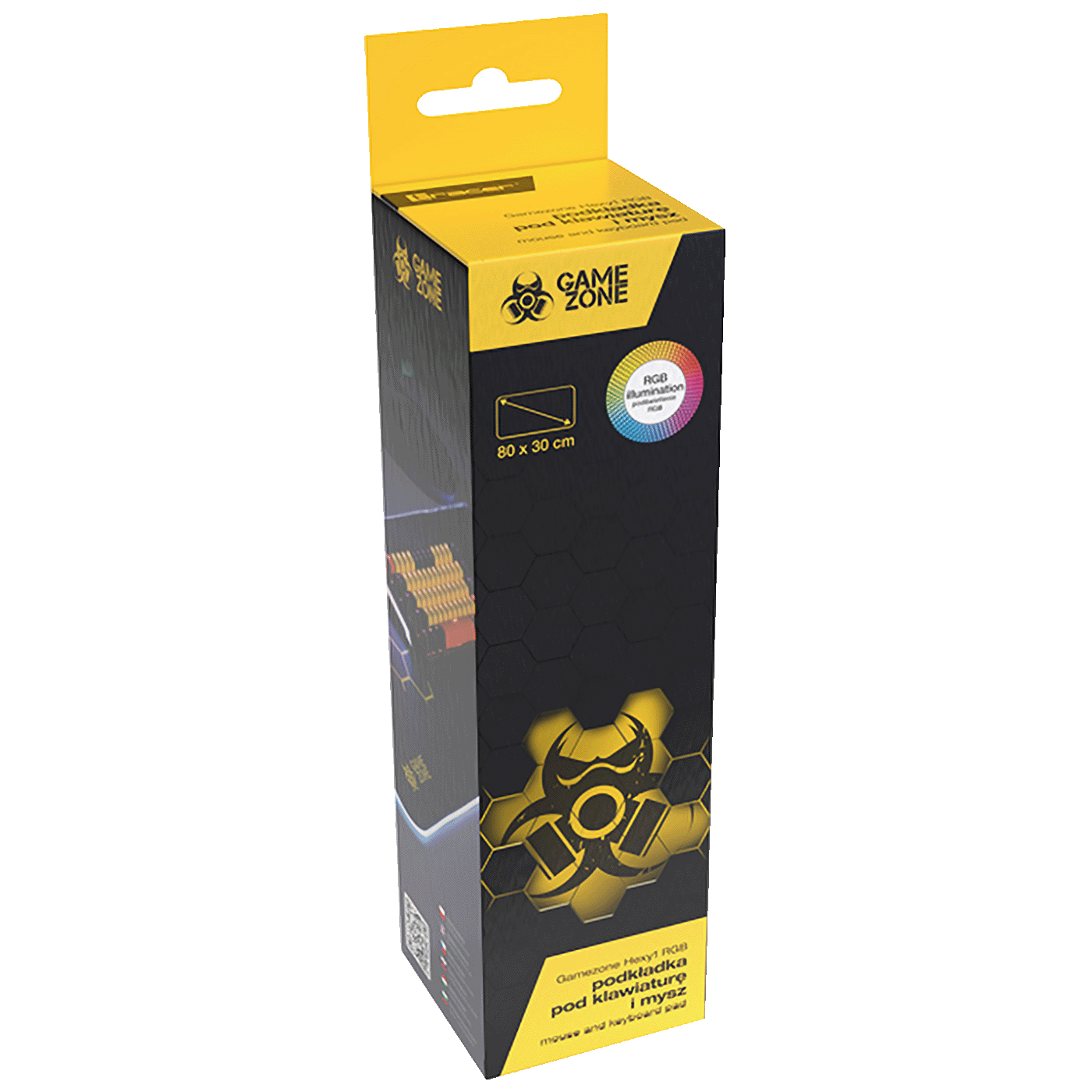 Tracer Podloga za miš, RGB, 80 x 30 cm - GAMEZONE Hexy1