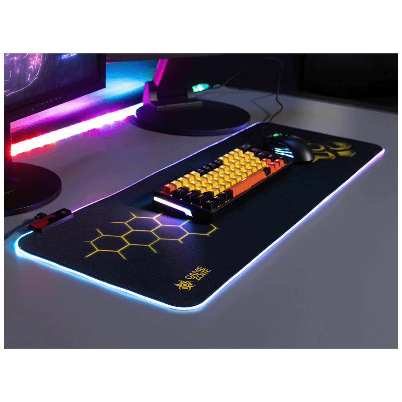 Tracer Podloga za miš, RGB, 80 x 30 cm - GAMEZONE Hexy1