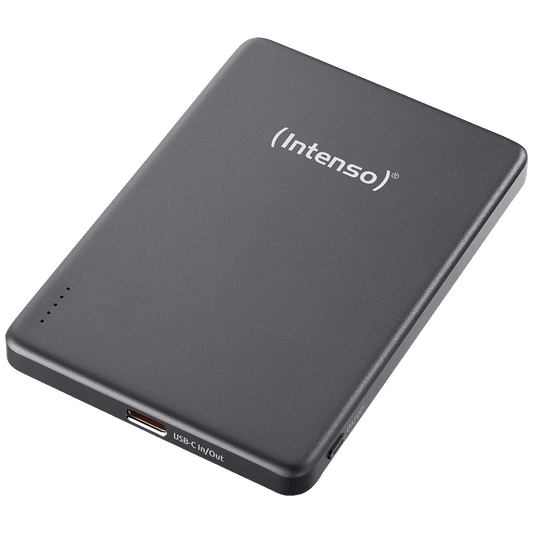 (Intenso) Prijenosni punjač, MagSafe, 5000mAh, bežični, sivi - POWERBANK MW5000 Gray