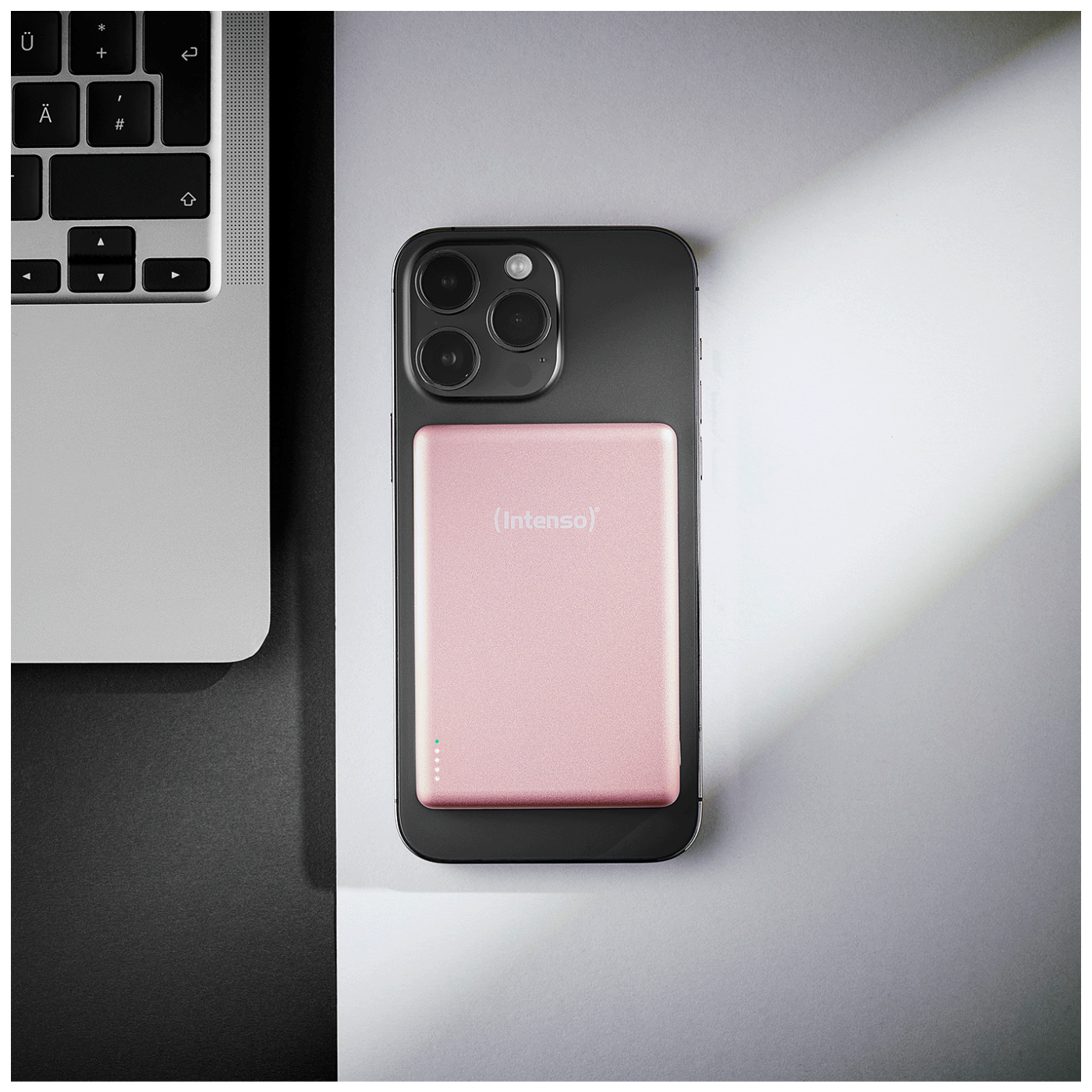 (Intenso) Prijenosni punjač, MagSafe, 10000mAh, bežični - POWERBANK MW10000 Rose