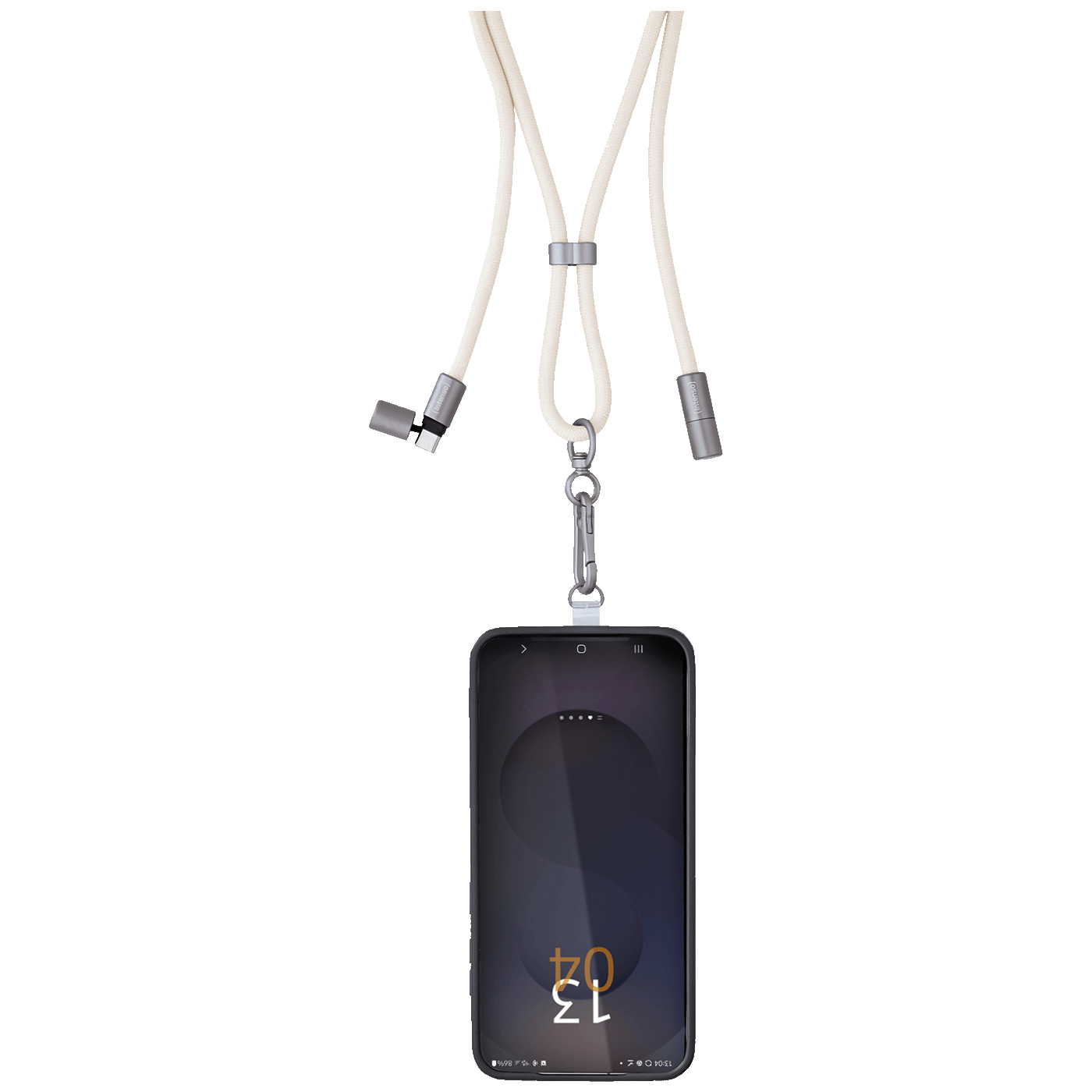 (Intenso) Vezica za mobitel i kabel za punjenje/podatkovni kabel - Cell Phone Charging Lanyard Beige