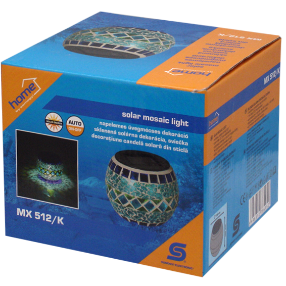 home Solarna vrtna dekorativna svjetiljka, svjećnjak,plavi,300mAh - MX 512/K